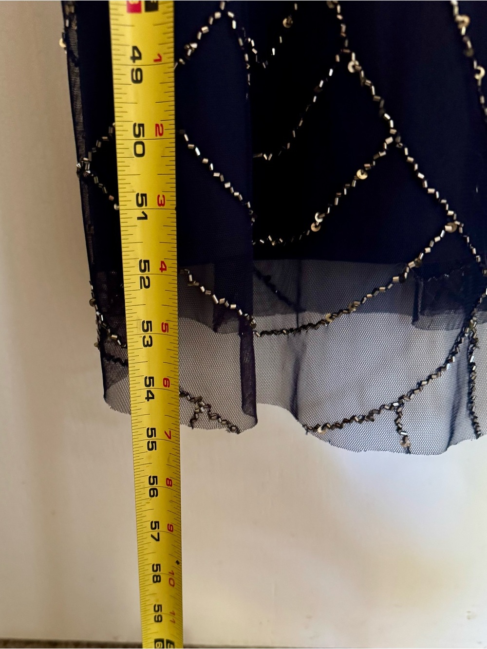 Adrianna Papell Navy Beaded Halter Maxi Dress - Picture 7 of 9